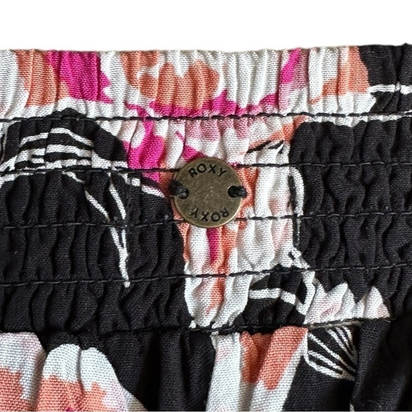 Roxy Pants Women’s Size XS Black Floral Print NWT Vacation Flowy Wide Leg - Picture 6 of 9